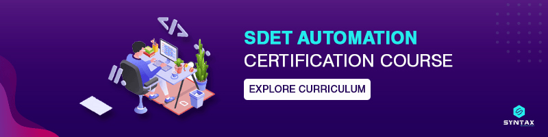 sdet automation learning