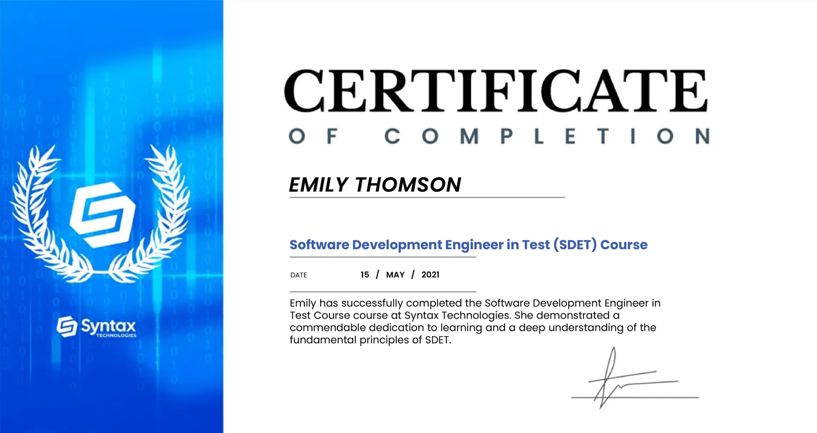 Grab Your Certificate